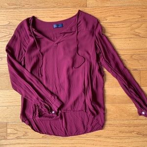 Gap Maroon Long-sleeve Tee